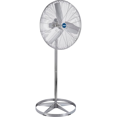 Global Industrial 30 Washdown Rated Stainless Steel Pedestal Fan, 9600 CFM, 1/3 HP 293021